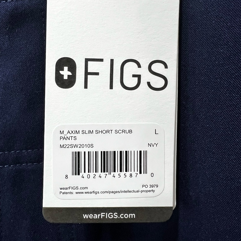 FIGS Men’s Axim Slim Short Scrub Pants – Navy – Size Large Short - NWT - Picture 7 of 9